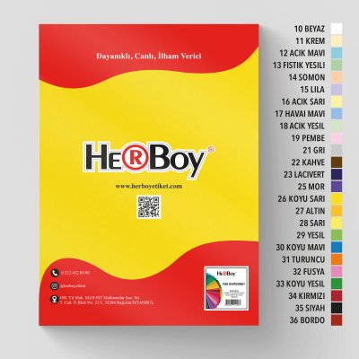 HERBOY FON KARTONU 50x70 160g KOYU SARI NO:26 100 AD.