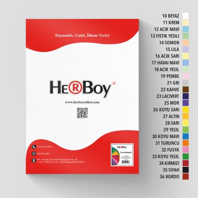 HERBOY FON KARTONU  35X50 NO:10 BEYAZ 100 AD.