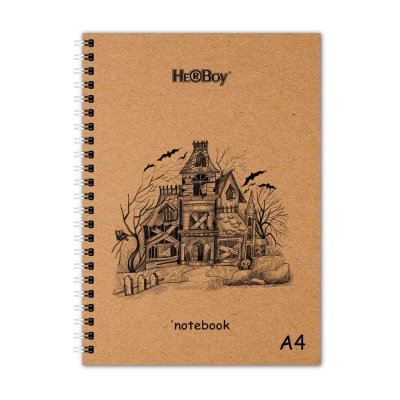 HERBOY KRAFT SERT KAPAK SPİRALLİ KARELİ DEFTER 70g A4 80'Lİ