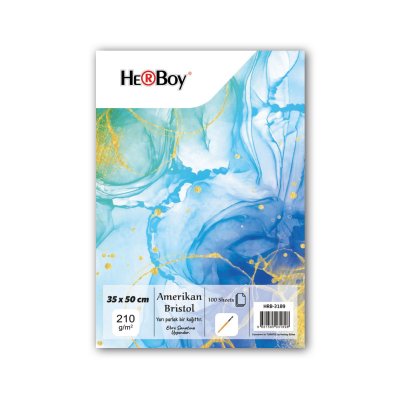 HERBOY AMERİKAN BRİSTOL KARTONU 35X50 210g 100 AD.