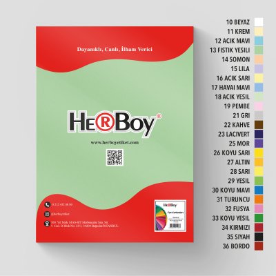 HERBOY FON KARTONU  35X50 NO:13 FISTIK YEŞİLİ 100 AD.