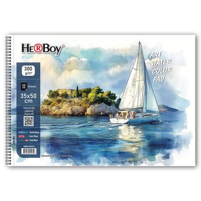 35X50 CM 300 g 12 Lİ ART SULU BOYA DEFTERİ