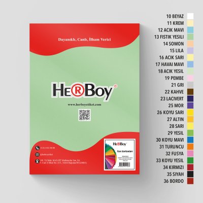 HERBOY FON KARTONU 25X35 NO:13 FISTIK YEŞİLİ 100 AD.