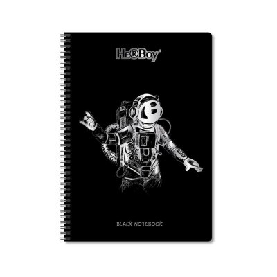 HERBOYSPİRALLİ PP KAPAK SİYAH DEFTER A5 50 SYF