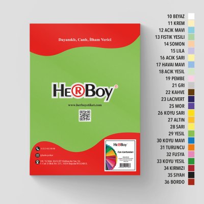 HERBOY FON KARTONU 25X35 NO:29 YEŞİL 100 AD.