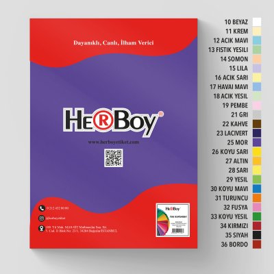 HERBOY FON KARTONU 50x70 160g MOR NO:25 100 AD.
