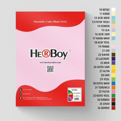 HERBOY FON KARTONU  35X50 NO:19 PEMBE 100 AD.