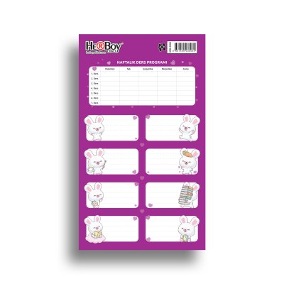 HRB-3586 KIZ ÇOCUK OKUL ETİKETİ 20 PŞT