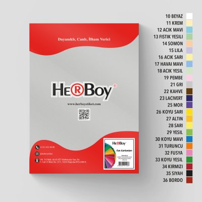HERBOY FON KARTONU 25X35 NO:21 GRİ 100 AD.