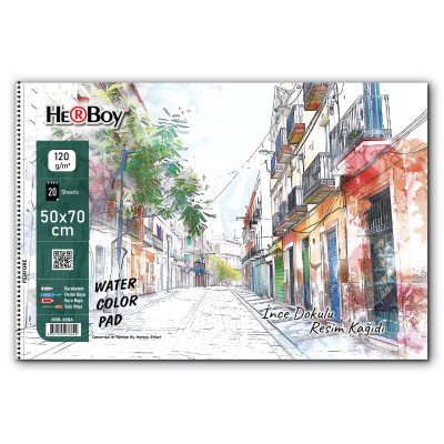 HERBOY SPİRALLİ RESİM DEFTERİ 50X70cm 120g 20'Lİ