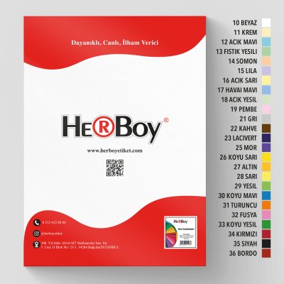 HERBOY FON KARTONU 70x100  160g BEYAZ NO:10 100 AD.