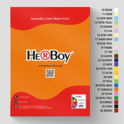 HERBOY FON KARTONU 70x100 160g TURUNCU NO:31 100 AD.
