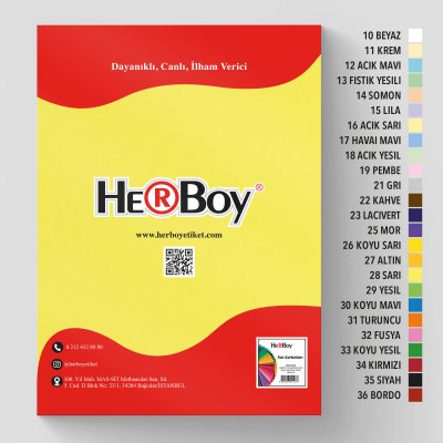 HERBOY FON KARTONU 70x100 160g SARI NO:28 100 AD.