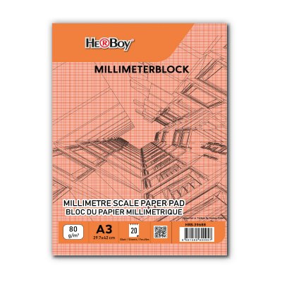 HERBOY MİLİMETRİK A3 20 YP KIRMIZI BLOK